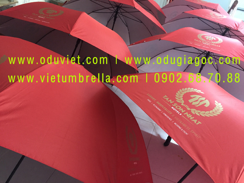 xưởng sản xuất ô dù cầm tay in logo quảng cáo